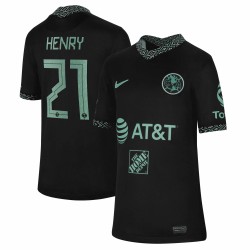 Henry Martin Klubblag América Barn 2021/22 Tredje Spelare Matchtröja - Svart