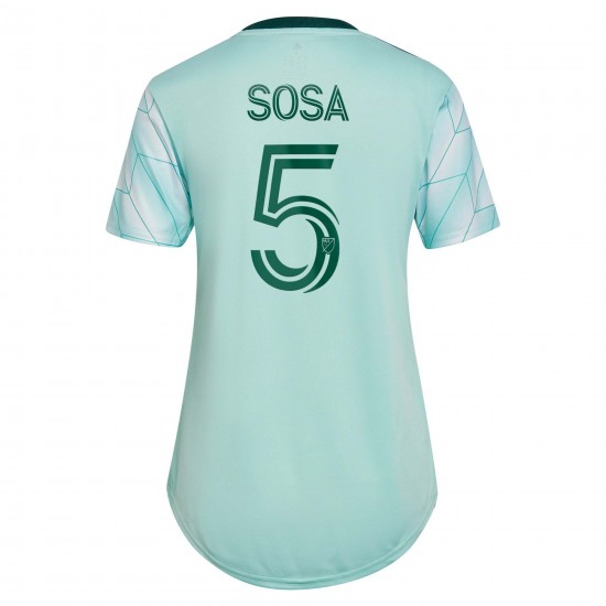 Santiago Sosa Atlanta United FC Kvinnor's 2022 The Forest Utrustning Spelare Matchtröja - Mynta