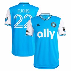 Christian Fuchs Charlotte FC 2022 Primary Authentic Spelare Matchtröja - Blå