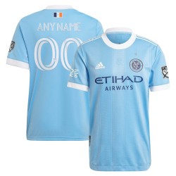 New York City FC 2021 Bronx Blå Utrustning Authentic Custom Matchtröja - Ljus Blå