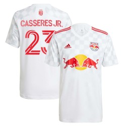 Cristian Cásseres Jr. New York Röd Bulls 2021 1Beat Spelare Matchtröja - Vit