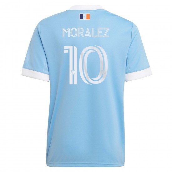 Maximiliano Moralez New York City FC 2021 Bronx Blå Utrustning Spelare Matchtröja - Ljus Blå