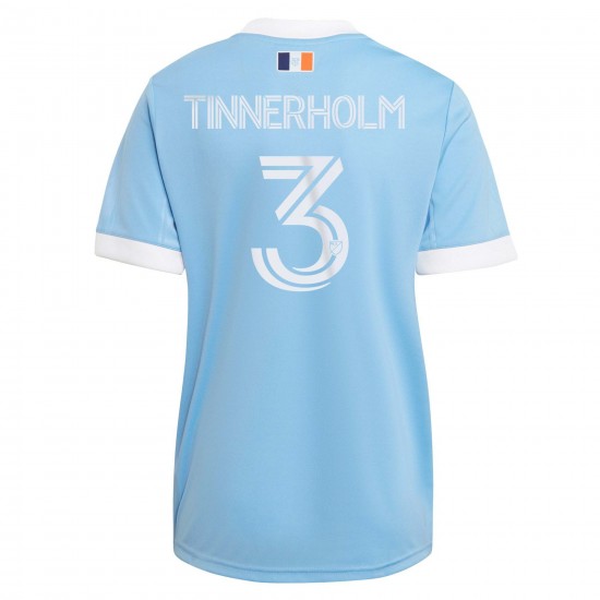 Anton Tinnerholm New York City FC Kvinnor's 2021 Bronx Blå Utrustning Spelare Matchtröja - Ljus Blå