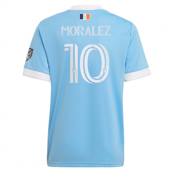 Maximiliano Moralez New York City FC 2021 Bronx Blå Utrustning Authentic Spelare Matchtröja - Ljus Blå