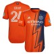 Tayvon grå New York City FC 2022 The Volt Utrustning Authentic Spelare Matchtröja - Orange