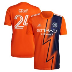 Tayvon grå New York City FC 2022 The Volt Utrustning Spelare Matchtröja - Orange