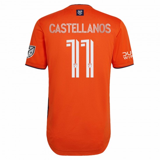 Valentin Castellanos New York City FC 2022 The Volt Utrustning Authentic Spelare Matchtröja - Orange