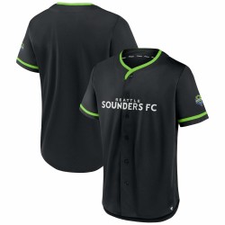 Seattle Sounders FC Fanatics Branded Ultimate Spelare Baseball Matchtröja - Svart/Rave Grön