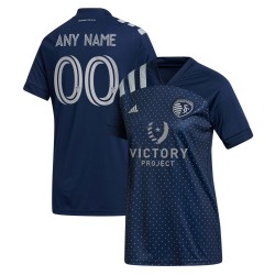 Sporting Kansas City Kvinnor's 2021 Secondary Custom Matchtröja - Blå
