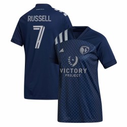 Johnny Russell Sporting Kansas City Kvinnor's 2021 Secondary Spelare Matchtröja - Blå