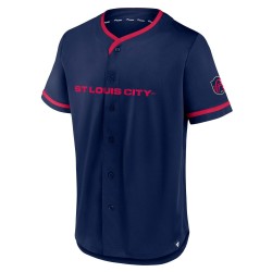 St. Louis City SC Fanatics Branded Ultimate Spelare Baseball Matchtröja - Marin/Röd