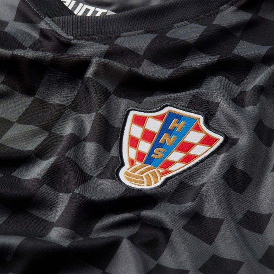 Kroatien National Team 2020/21 Borta Stadium Matchtröja - Svart/grå