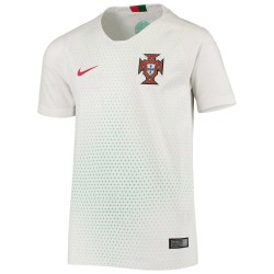 Portugal National Team Barn Borta Matchtröja - Vit/Röd