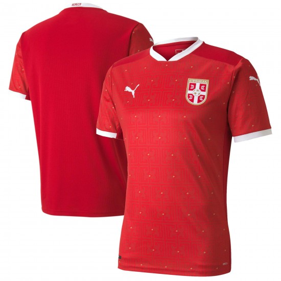 Serbien National Team 2020/21 Hemma Matchtröja - Röd