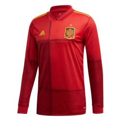 Spanien National Team 2020 Hemma Långärmad Matchtröja - Röd