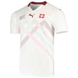 Schweiz National Team 2020 Borta Matchtröja - Vit