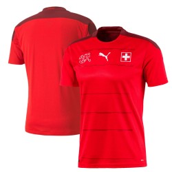 Schweiz National Team 2020/21 Hemma Matchtröja - Röd/Garnet