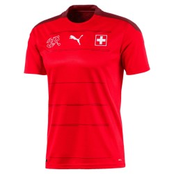 Schweiz National Team 2020/21 Hemma Matchtröja - Röd/Garnet